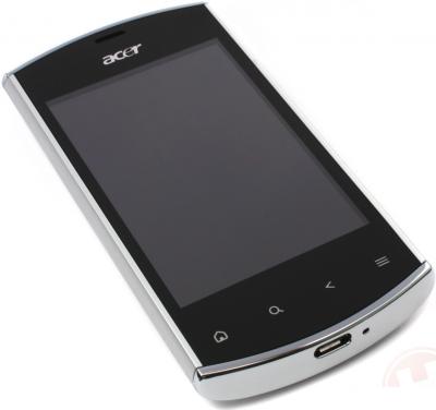 Смартфон Acer Liquid Mini Silver - общий вид