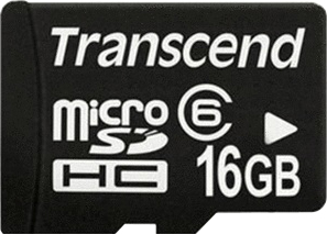 Карта памяти Transcend microSDHC (Class 6) 16 Gb + SD адаптер (TS16GUSDHC6) - общий вид