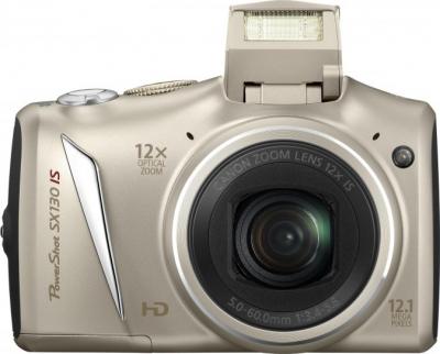 Компактный фотоаппарат Canon PowerShot SX130 IS SILVER - вид спереди