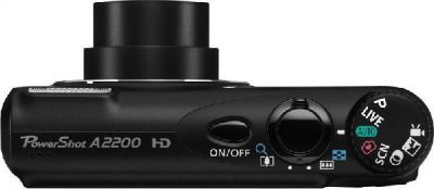 Компактный фотоаппарат Canon PowerShot A2200 Black - вид сверху