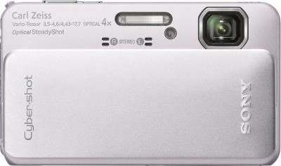 Компактный фотоаппарат Sony Cyber-shot DSC-TX10 Silver - Вид спереди