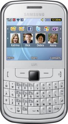 Мобильный телефон Samsung S3350 White - вид спереди