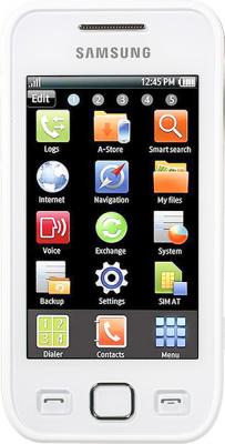 Смартфон Samsung S5250 Wave 525 White (GT-S5250 PWASER) - вид спереди