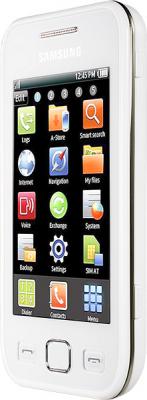 Смартфон Samsung S5250 Wave 525 White (GT-S5250 PWASER) - вид сбоку