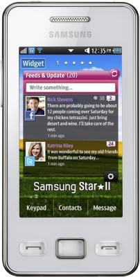 Мобильный телефон Samsung S5260 Star II White (GT-S5260 RWASER) - вид спереди
