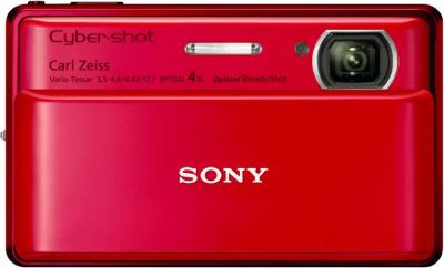 Компактный фотоаппарат Sony Cyber-shot DSC-TX100V Red - Вид спереди