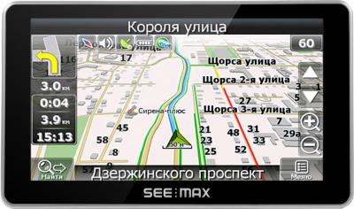 GPS навигатор SeeMax navi E610 HD 8GB - вид спереди