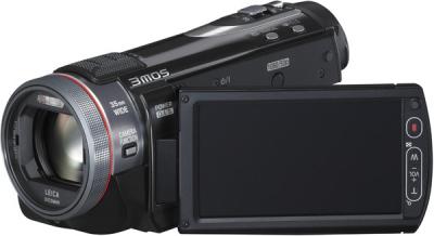 Видеокамера Panasonic HDC-SD900 - общий вид с повёрнутым ЖК-дисплеем