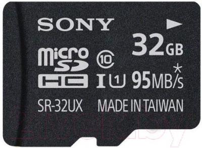Карта памяти Sony microSDHC 32 Gb Class 10 UHS-1 + адаптер (SR32UXAT) - общий вид