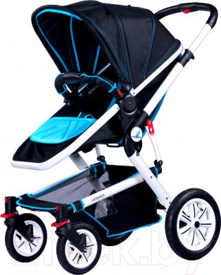 Детская универсальная коляска Caretero Compass (синий) - общий вид