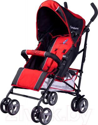 Детская прогулочная коляска Caretero Luvio (красный) - общий вид
