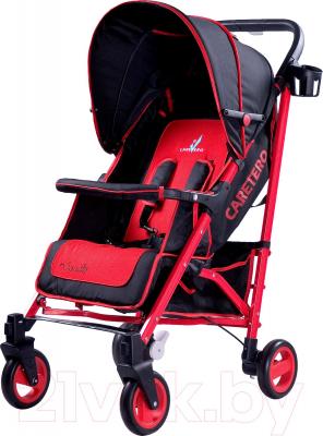 Детская прогулочная коляска Caretero Sonata (красный) - общий вид