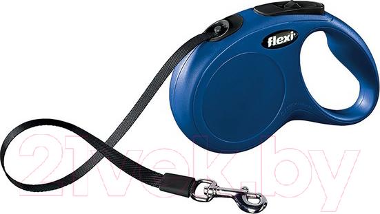 Поводок-рулетка Flexi New Classic Compact (XS, синий)