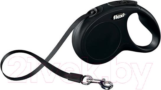 Поводок-рулетка Flexi New Classic Compact (XS, черный)