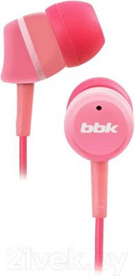 Наушники BBK EP-1220S (розовый) - общий вид