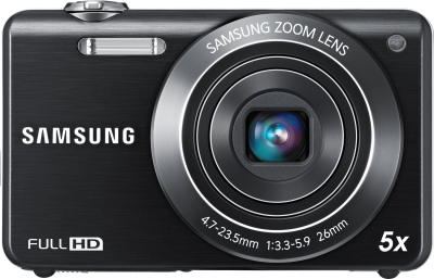 Компактный фотоаппарат Samsung ST96 (EC-ST96ZZBPBRU) Black - вид спереди