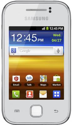 Смартфон Samsung S5360 Galaxy Y White (GT-S5360 UWASER) - вид спереди