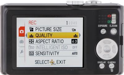 Компактный фотоаппарат Panasonic Lumix DMC-TZ8EE-S - вид сзади