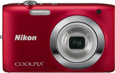 Компактный фотоаппарат Nikon Coolpix S2600 Red - общий вид