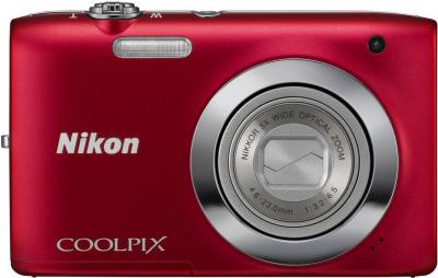 Компактный фотоаппарат Nikon Coolpix S2600 Red - общий вид