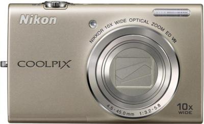 Компактный фотоаппарат Nikon Coolpix S6200 Silver - общий вид