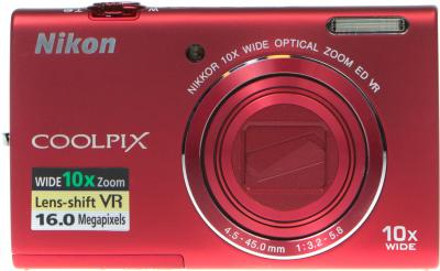 Компактный фотоаппарат Nikon Coolpix S6200 (Red) - общий вид