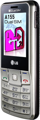 Мобильный телефон LG A155 Gold-Gray - вид сбоку