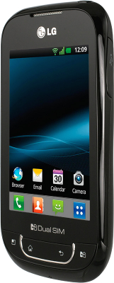 Смартфон LG P698 Black - вид сбоку