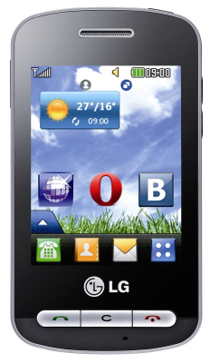 Мобильный телефон LG T315i Black - вид спереди