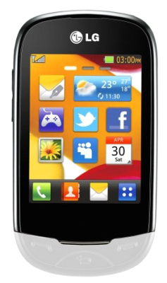 Мобильный телефон LG T500 White - общий вид