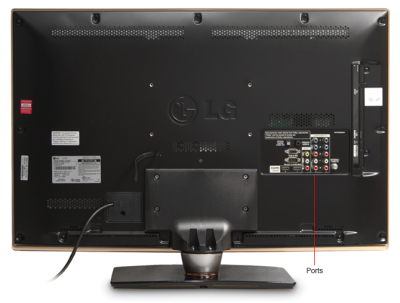 Телевизор LG 32LV2500 - Вид сзади