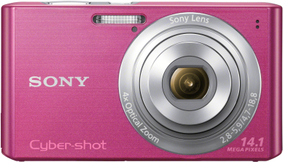 Компактный фотоаппарат Sony Cyber-shot DSC-W610 (Pink) - вид спереди