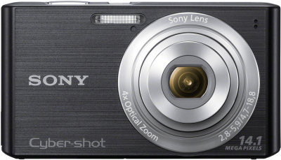 Компактный фотоаппарат Sony Cyber-shot DSC-W610 Black - вид спереди