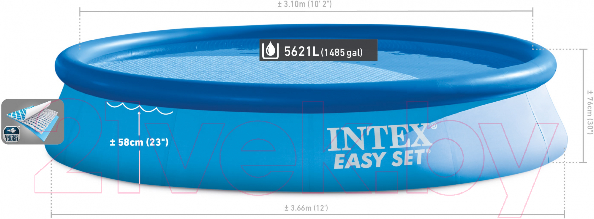 Надувной бассейн Intex Easy Set / 56420/28130 (366x76)