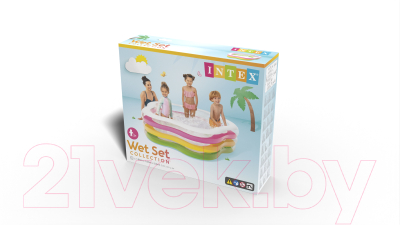 Надувной бассейн Intex Summer Colors / 56495 (185x180x53)