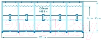 Каркасный бассейн Intex Metal Frame / 56997/28200 (305x76)