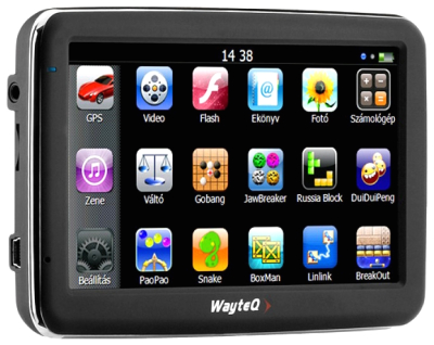 GPS навигатор Wayteq x950 - вид спереди