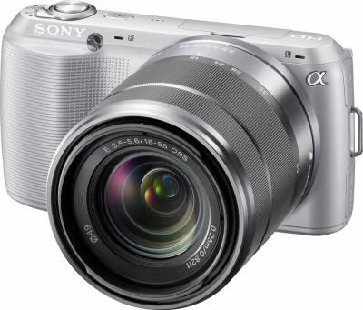 Беззеркальный фотоаппарат Sony NEX-C3K Silver - общий вид