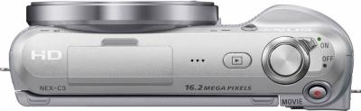 Беззеркальный фотоаппарат Sony NEX-C3K Silver - вид сверху