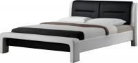 Двуспальная кровать Halmar Cassandra (бело-черный) - 