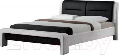 Двуспальная кровать Halmar Cassandra (бело-черный)