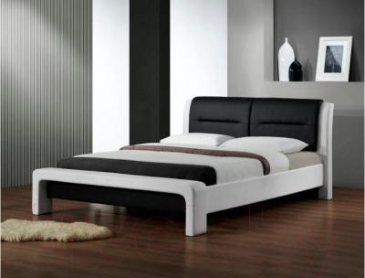 Двуспальная кровать Halmar Cassandra (бело-черный)