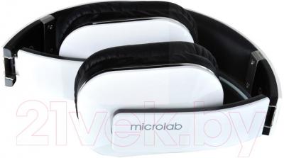 Беспроводные наушники Microlab T1 (черно-белый) - в сложенном виде