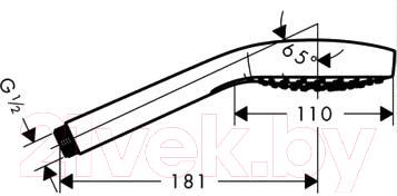 Лейка ручного душа Hansgrohe Croma Select E Vario 26812400 - схема