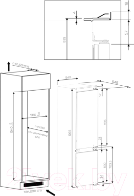 Встраиваемый холодильник Whirlpool ART 9813/A++ SFS