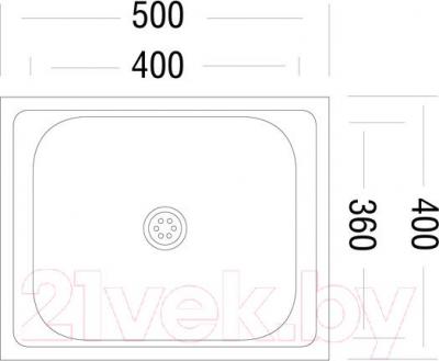 Мойка кухонная Ukinox STM 500.400 T 6K (правая) - схема