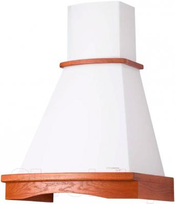 Вытяжка купольная Pyramida R 60U (белый-вишня) - общий вид