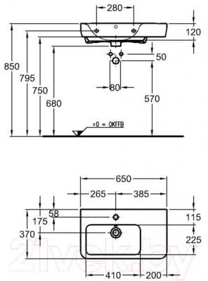 Умывальник Keramag Renova 65x37 (226165-000)