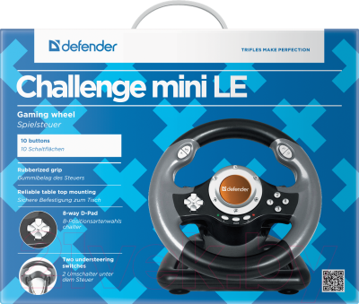 Игровой руль Defender Challenge Mini LE / 64351