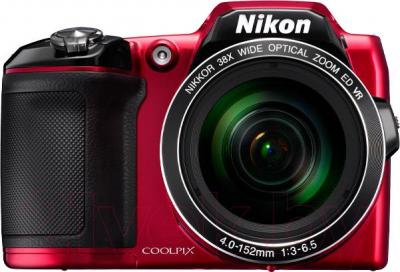 Компактный фотоаппарат Nikon Coolpix L840 (красный) - вид спереди